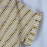 Monteau  Los Angles yellow, white, and purple stripe tie front cropped top small Photo 3