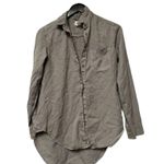 Ten Tree Button Down Gray Top Shirt Photo 5