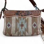 Western toiled leather Myra bag purse fringe Cowgirl, Boho, Aztec cowgirl Tan Photo 3