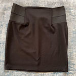Attention  Black Wide Elastic Waistband Mini Skirt Medium Photo 0