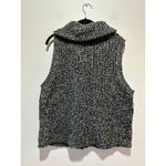 Eileen Fisher knit sweater vest yak and merino wool grey size XL full zip shawl Photo 2