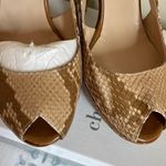 Charles David leather snake embossed slingback peep-toe sandal size US 7 NIB Photo 3