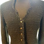 St. John  Evening Black Knit Jacket stunning .Knit Jacket w/Luxe Crystal … Photo 6