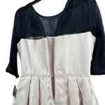 Taylor Dress Women 6 Black Champagne Lace Pleated A Line Formal Cocktail Holiday Photo 12