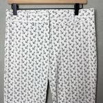 J.Crew Womens Navy and White Cropped Anchor Pant size 2 Comfort Casual City Fit Photo 2