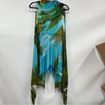 Dor Dor Couture L artsy mesh floral Beachy duster open kimono Multicolor Blue Size L Photo 10