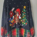 Rafaella Rafella Vintage Handknitted Christmas Bear Sweater Size Medium Photo 0