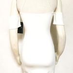Choker Laced Strap Off Shoulder Bodycon Dress White Photo 2