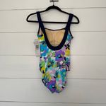 Gabar Women’s 8 Navy White Floral One Piece Swim New Photo 3