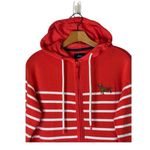 Joules Jacket Women 2 Red White Striped Oakham Full Zip Hoodie Sweatshirt Preppy Photo 4