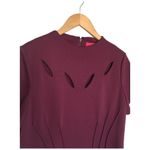 Catherine Malandrino New  Womens Sheath Jesse Cutout Pintuck Dress Eggplant 12 Photo 2