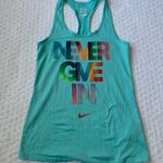 Nike Dri-Fit “Never Give In” Racerback Tank Size XS Like New Photo 0