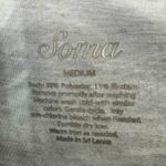 Soma  Size Medium Hip Tie Scoop Neck Short Sleeve Top Blue White Tie Dye‎ Photo 3