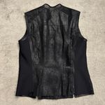 Elie Tahari  Victoria Lambskin Leather Multi Zip Asymmetrical Vest Women’s Photo 1
