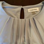 Calvin Klein Soft Blue Pleated Top Photo 1