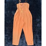 Free People  Women's CORAL ROSALYN‎ JUMPSUIT No Belt Boho Size 4 Photo 1