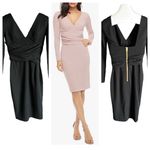 Dress the Population  Women's Drew Long Sleeve Stretch Short Dress Photo 2