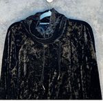 Betsey Johnson  Performance Pullover Small Black Cowl Neck Crushed Velvet Photo 1