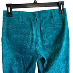 Anthropologie Cartonnier Size 4 Charlie Ankle Green Velvet Brocade Velvet Pants Photo 3