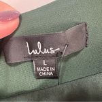 Lulus  Dreaming of Elegance NWT‎ size Large Emerald Satin One-Shoulder Maxi Dress Photo 6