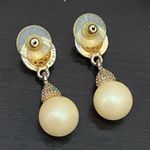 Vintage Unsigned Pearl Drop Pearl Earrings Photo 3
