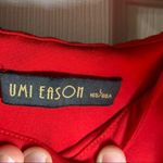 Umi Eason Red Cold Shoulder Short Ruffle Sleeve Dress L Size L Photo 1