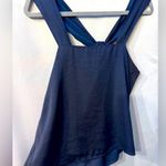 Banana Republic NWOT  Navy Halter Square neck criss cross back keyhole, Size M Photo 0