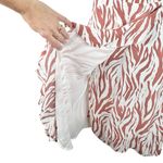 Rails  Frida Rust Zebra Midi Dress Sleeveless Ruffle Front Tie Waist Women’s L Photo 8