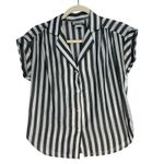 Rhapsody  70's/80's Womens Striped Short Sleeve Button Up Shirt Made in USA Small Photo 6