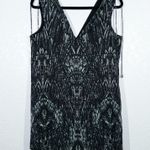 Haute Hippie  Green & Black Follow Me Feathered Patterned Mini Dress Size Small Photo 1