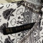 ZARA Sleeveless A-Line Patchwork Mini Dress Grey Size Medium Photo 6