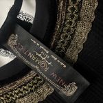 Free People New Romantics  Black Blouse with Lace Detail Photo 3