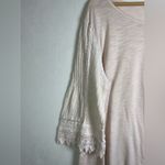 J.Jill Women’s Lace Sleeve Top Soft Knit Cotton Modal Blush Boho Relaxed Fit Lrg Pink Size L Photo 2