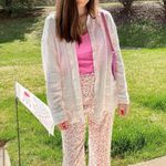 Blue Blush Floral Wide Leg Bottoms Photo 4