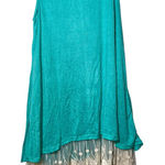 Umgee NWOT  Teal Flowy Boho Tunic with Lace Hem - XL Photo 0
