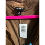 Torrid Dress Womens 4X Brown Long Sleeve Button Down Ruched Collared Mini Photo 3