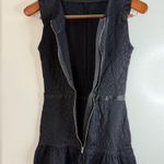 The Kooples black zip front, wool blend sleeveless mini dress. S Photo 4