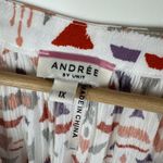 Andree by Unit Andree‎ by Unit Modern Abstract Blouse Size 1X Long Sleeve Lightweight Artsy Photo 7