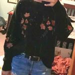 Lizard Thicket black floral sweater  Photo 0