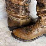 DOUBLE H Western Distressed Tan Brown Slouch Boots Womens 7.5 M rodeo concert Photo 7