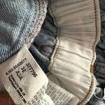 ZARA High Waisted Denim Shorts Paperbag Waist Frayed Hem Size 0 Blue BOHO Photo 9