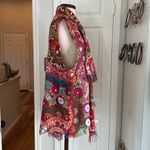 ANU floral wool fringe vest Pink Size XL Photo 9