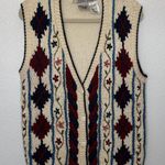 Huntington Ridge Vintage Sweater Vest Hand Knit Crochet Women’s Large Red Photo 0