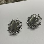 Women's Costume Earrings Rhinestone NWOT CLIP On Clip Photo 5