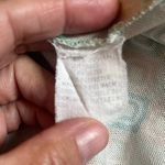 Susan Scott Vintage Geometric Print Button Down Shirt Top Green Gold Size 16 Size M Photo 5