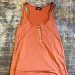 VICI  Orange Buttoned Relaxed Tank Top Photo 0