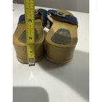 Route 66  Blue Denim Slip On Wooden Sandals Size 8 Chunky Boho‎ Y2K Photo 6