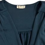 Free People Teal Green Bodysuit XS Long Sleeve V Neck Wrap Surplice Stretch Photo 3