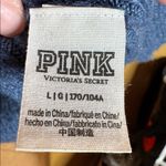 PINK - Victoria's Secret PINK Victoria’s Secret Knit Ribbed Hooded Sweater Blue Women’s Size Large Photo 5