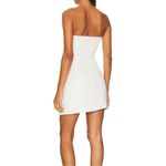 NWOT Sau Lee Fleur white 3d floral strapless Mini Dress sz 12 Photo 2